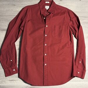 J.Crew Pima Cotton Button Down Shirt Medium Slim Fit Burgundy Red